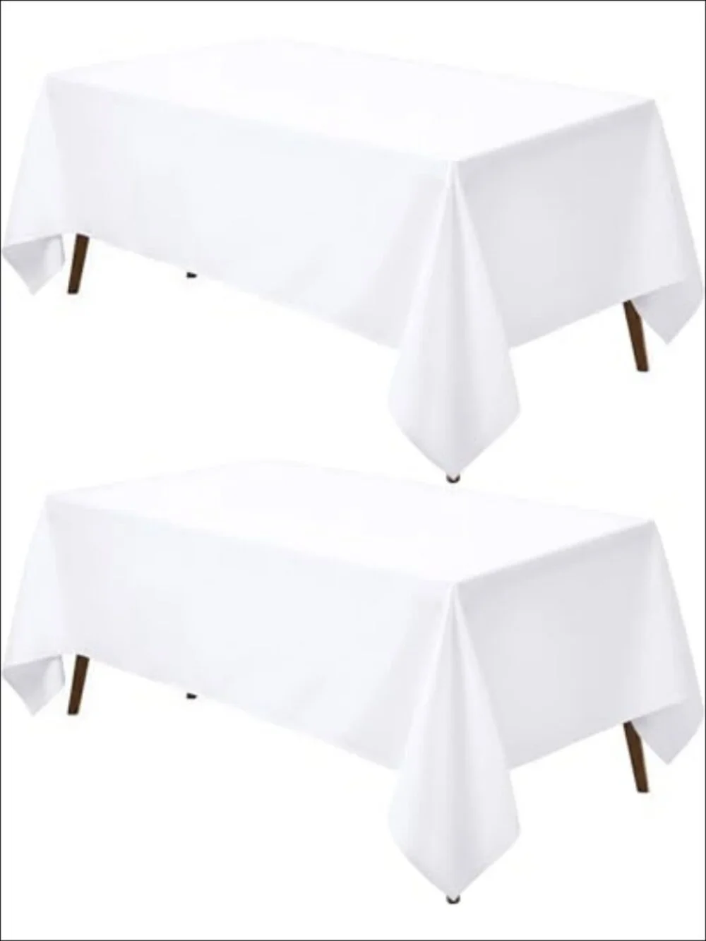 2 Pack Rectangle Tablecloth 90x156 Inch 100% Polyester Stain Resistant Wrinkle